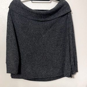 Gap Off Shoulder Sweater Charcoal